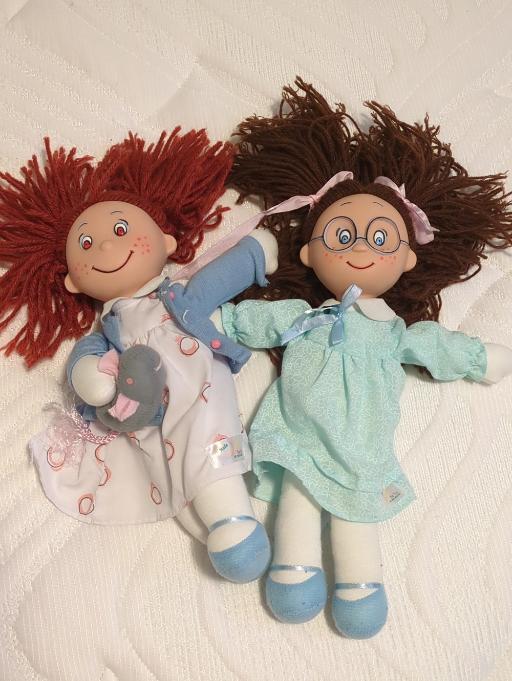Vintage Ruby Buttons And Violet Pickles Dolls Smaller Size